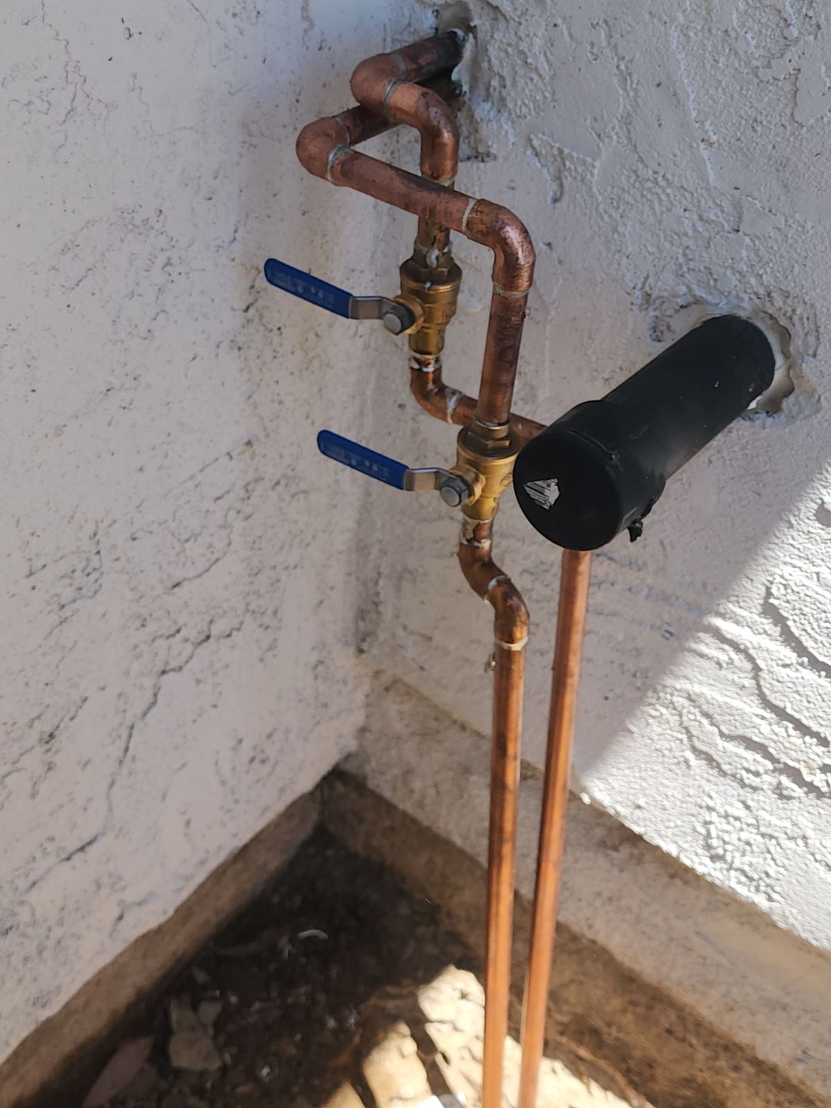 Copper pipe and valve repair.
