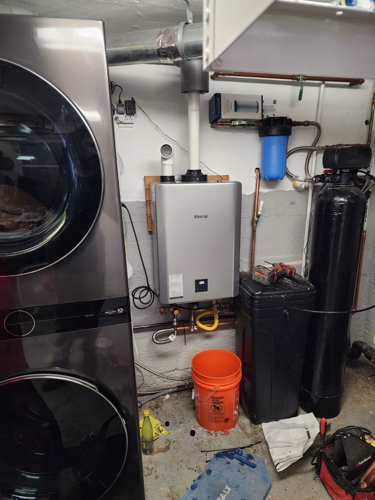 Tankless water heater and filtration install.