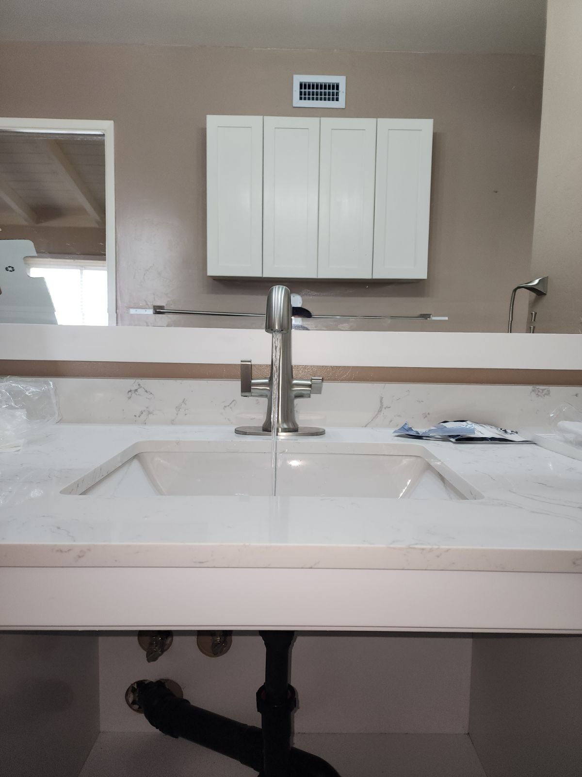 New bathroom sink and faucet install.