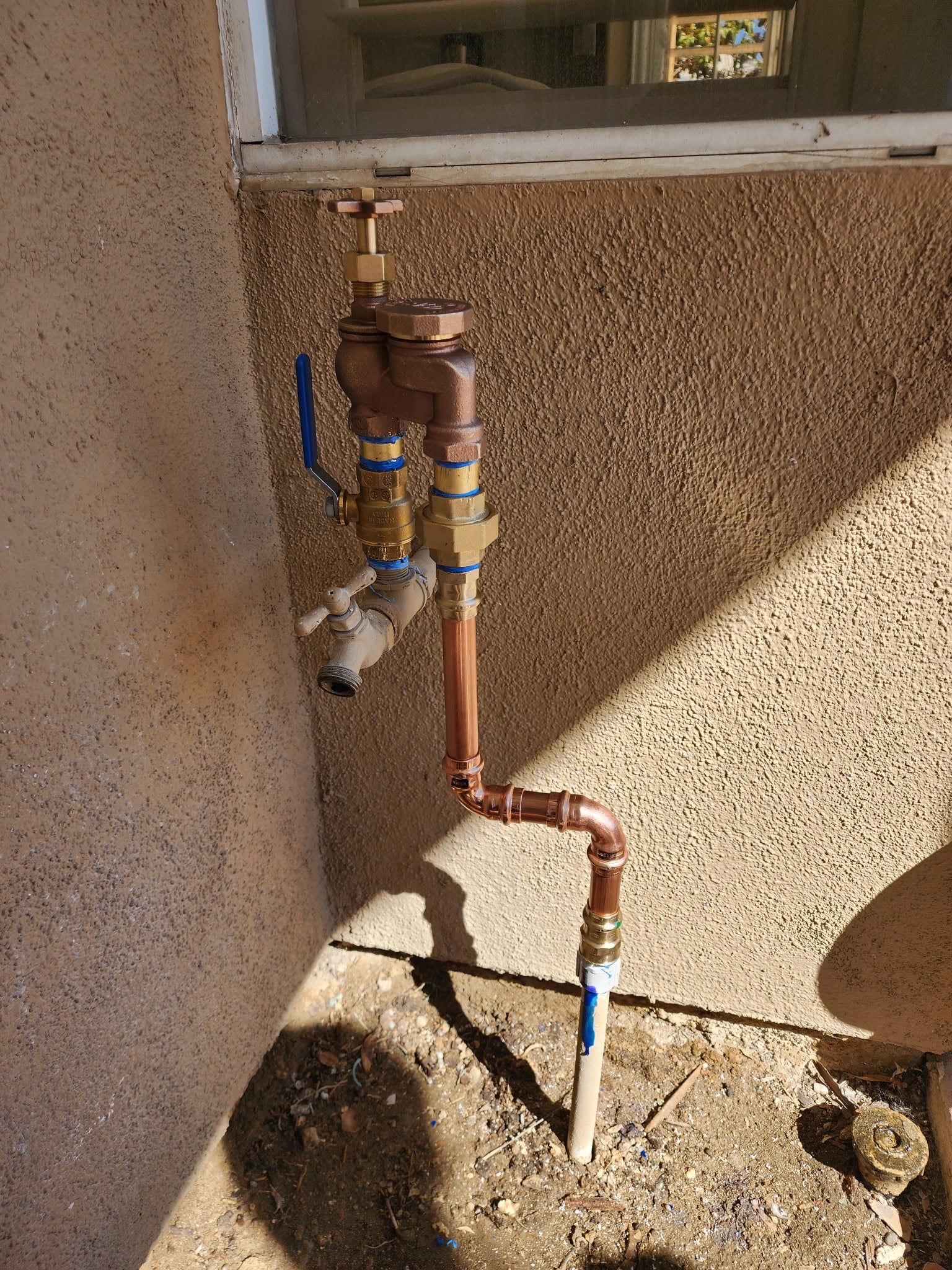 Outdoor hose bib and valve replacement.